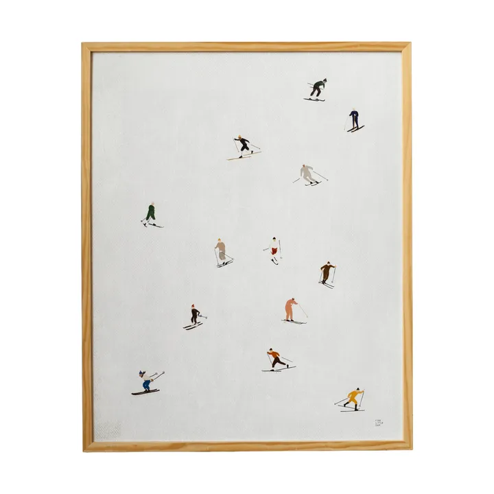 Skiers poster 40x50 cm - Light grey - Fine Little Day