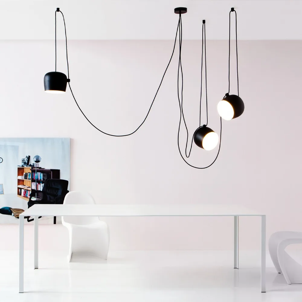 AIM ceiling lamp, Black Flos