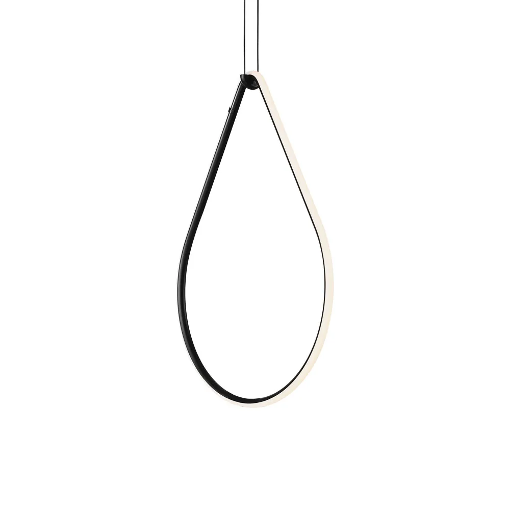 Arrangements Drop pendant, Black, down Flos