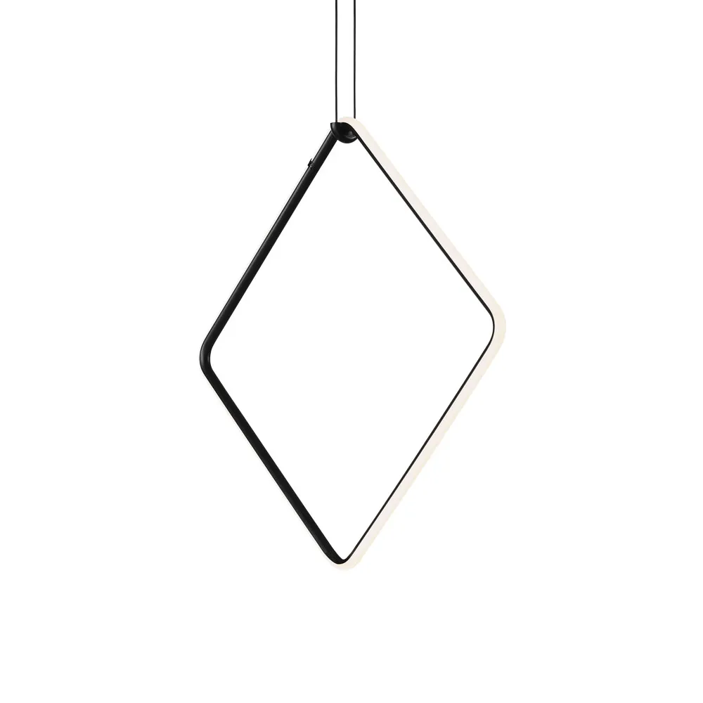 Arrangements Square pendant, Black, large Flos