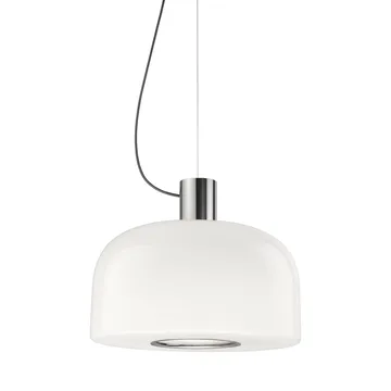 Bellhop Glass S2 pendant lamp - Bright aluminum - Flos