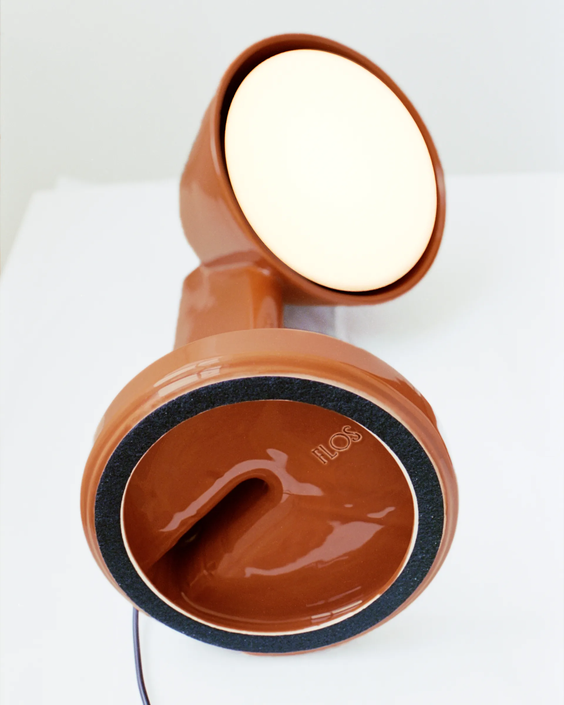 Ceramic Down table lamp, Rust red Flos