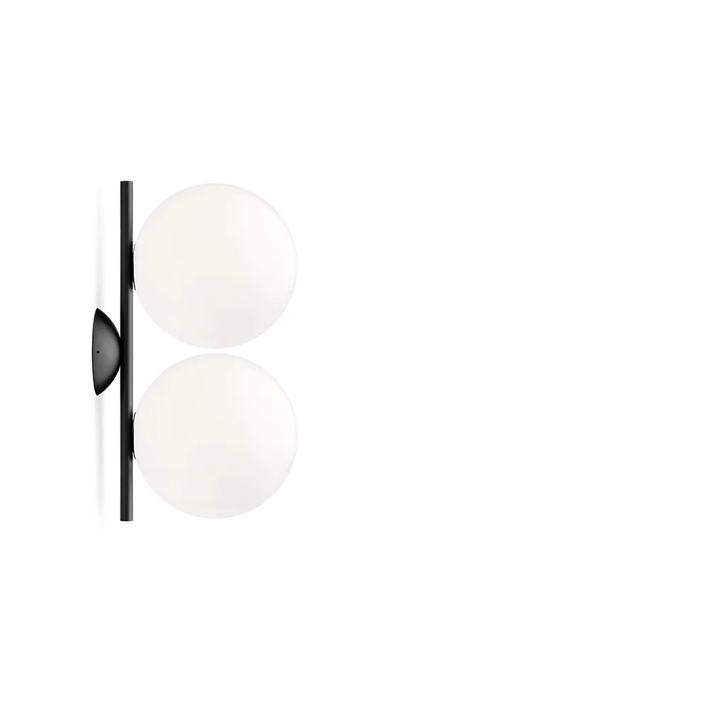 IC lights C/W1 Double wall lamp, Black, opal Flos
