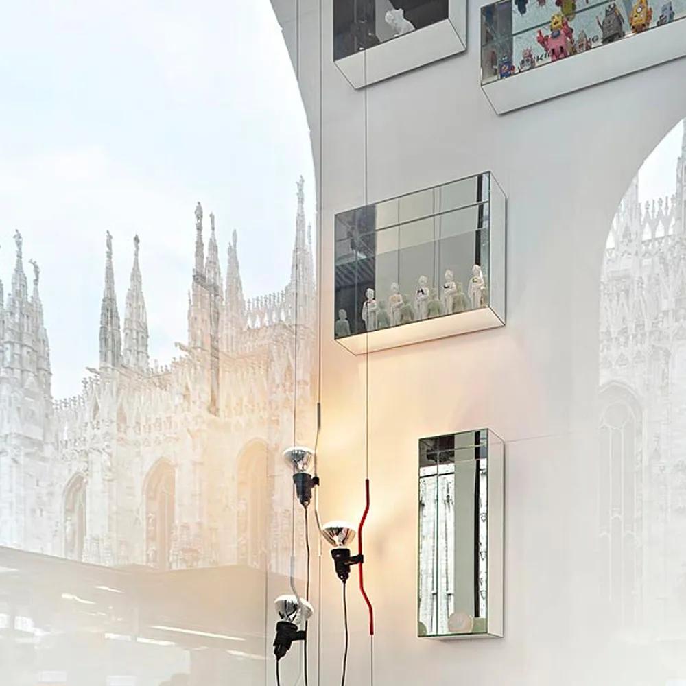 Parentesi floor and ceiling lamp, Red Flos
