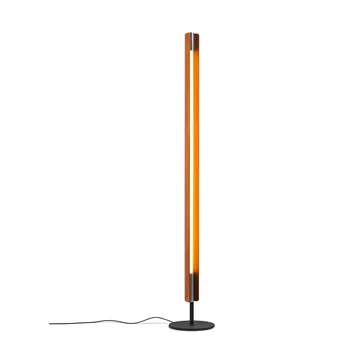 Seki-han floor lamp 226 cm - Heat treated ash-black metal - Flos