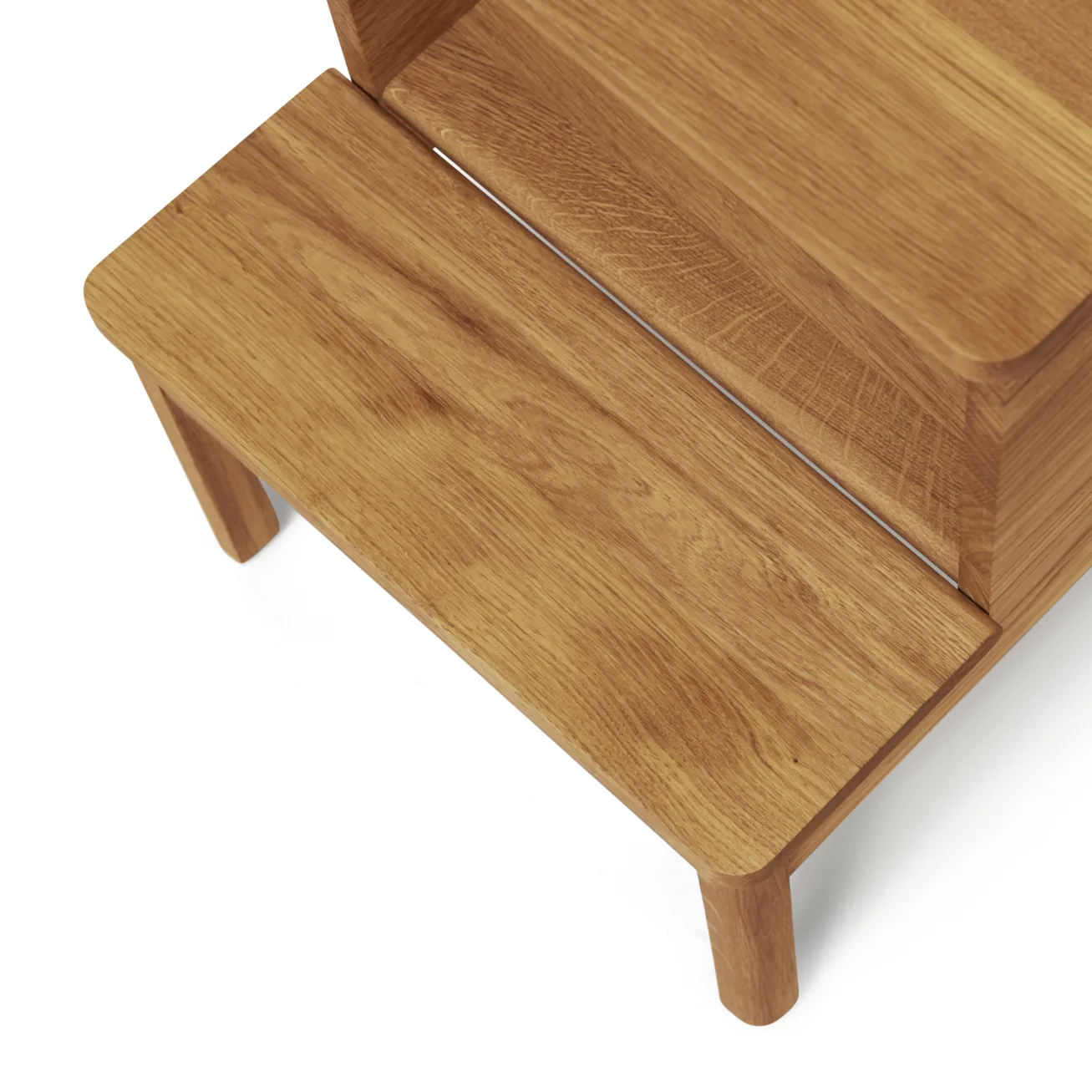 A line round step stool, Oak, Ø38x47.5 cm Form & Refine