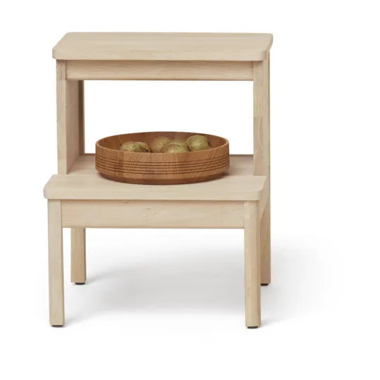 A line round step stool, White oak, Ø38x47.5 cm Form & Refine