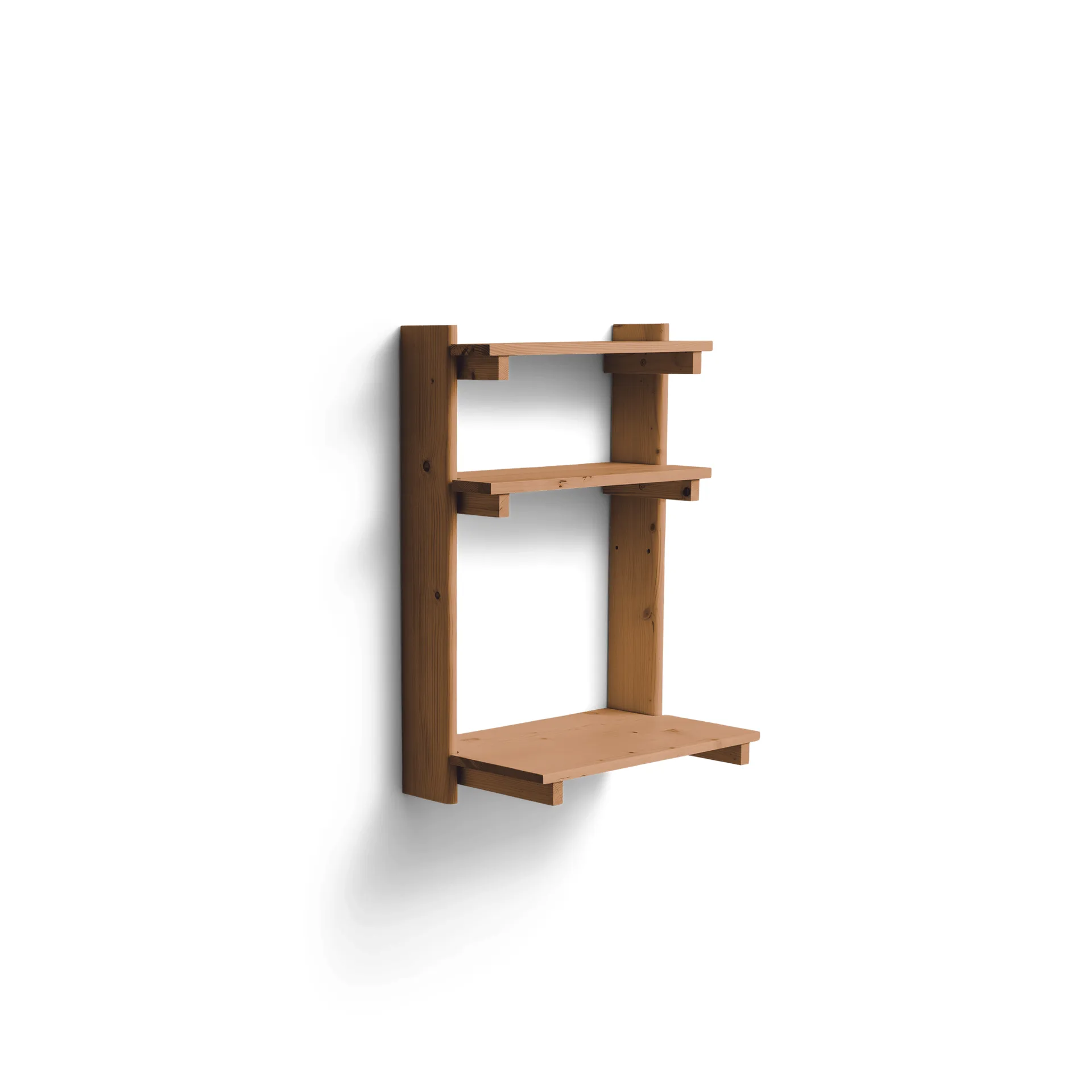Beam Office Shelf with desk, Deep brown pine, 60x90.5x40 cm Form & Refine