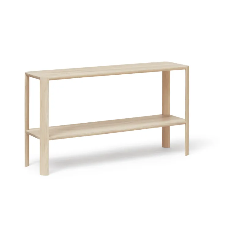 Leaf shelf 2 shelves 57x100 cm, White oak Form & Refine