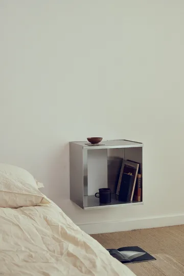 Taper Cube Box wall shelf - Stainless steel, 34x35 cm - Form & Refine