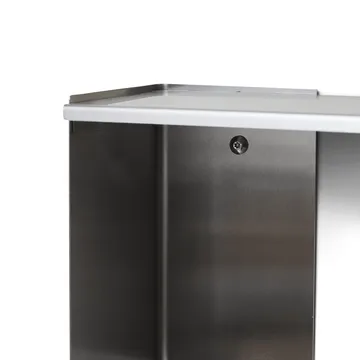 Taper wall shelf - Stainless steel, 50x98 cm - Form & Refine