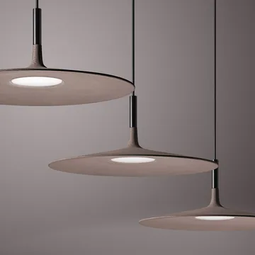 Aplomb Large pendant lamp - Brown concrete - Foscarini