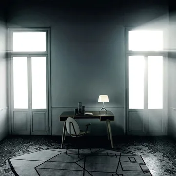 Lumiere Grande Dimmable table lamp - White, black chrome - Foscarini
