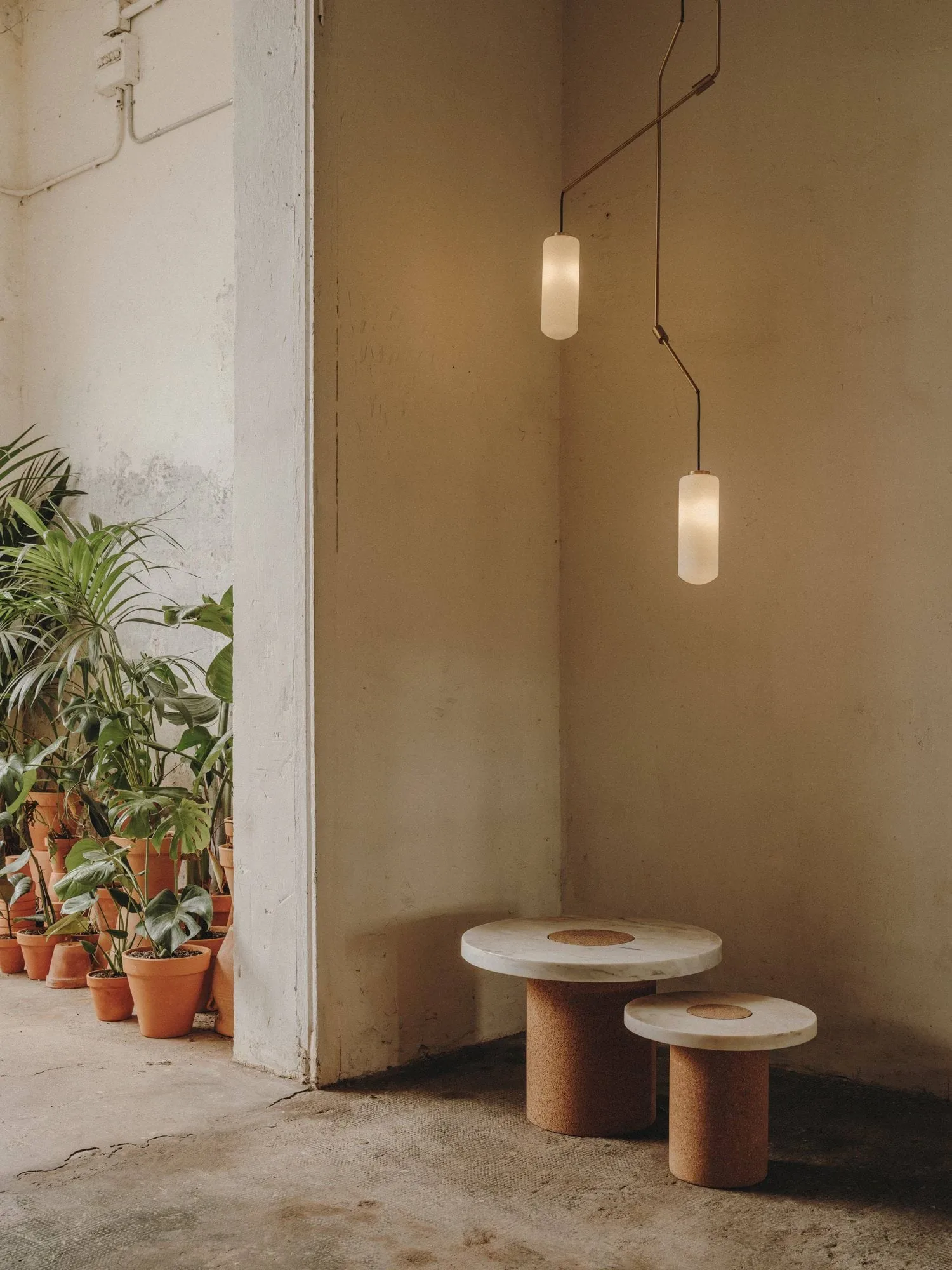Ventus Pendant light, Brass, Form 02 FRAMA