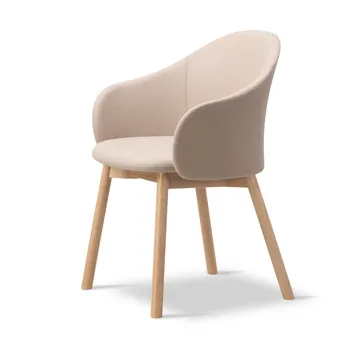 Gomo Armchair armchair wood base - Blazer CUZ47 Fairfield lacquered oak - Fredericia Furniture