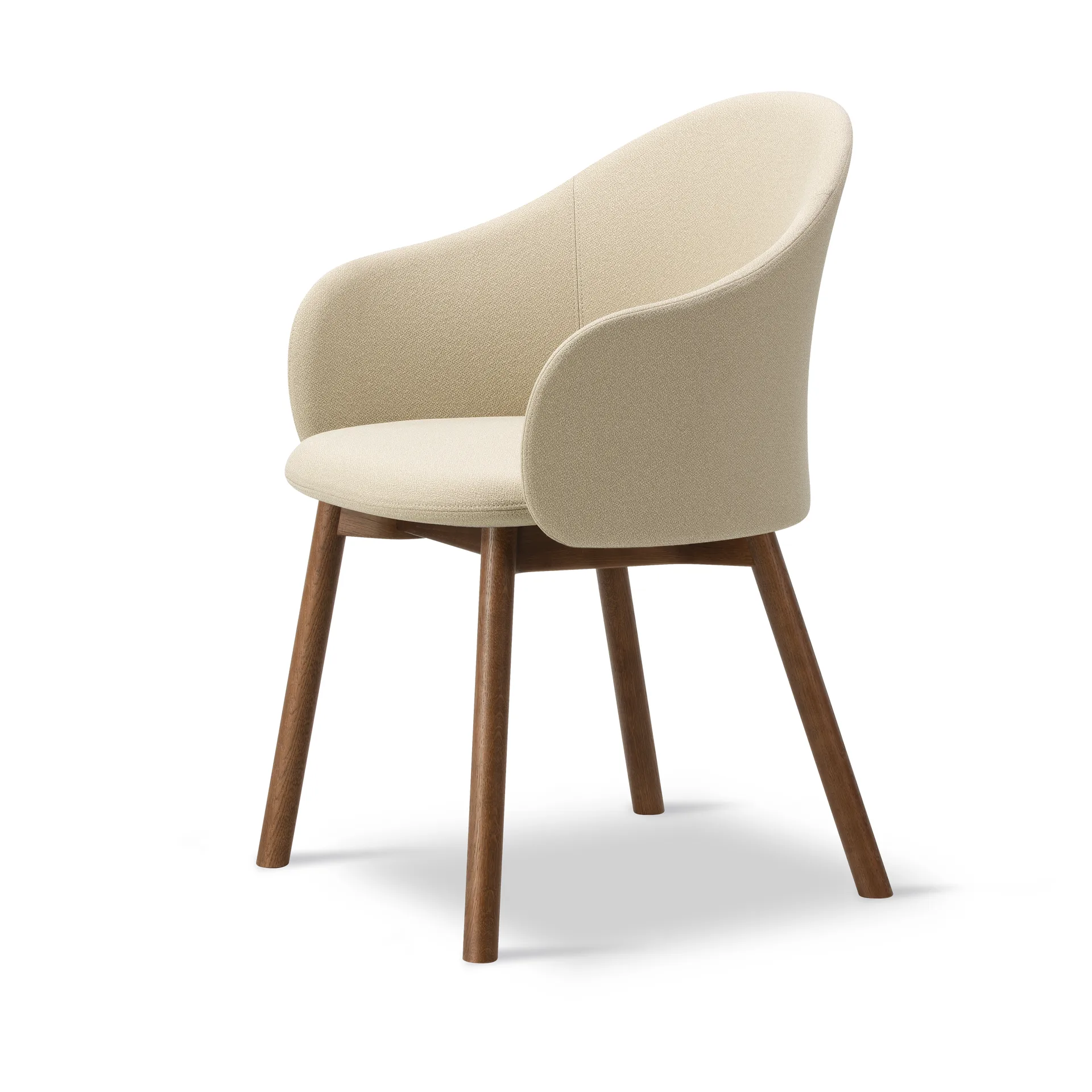 Gomo Armchair armchair wood base, Mylla 221-smoked stained lacquered oak Fredericia Furniture