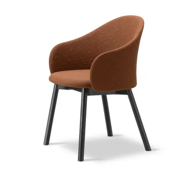 Gomo Armchair armchair wood base - Myr 362 - black lacquered oak - Fredericia Furniture