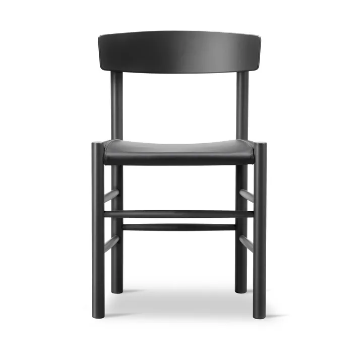 J39 chair - Black lacquered beech-leather Omni 301 black - Fredericia Furniture