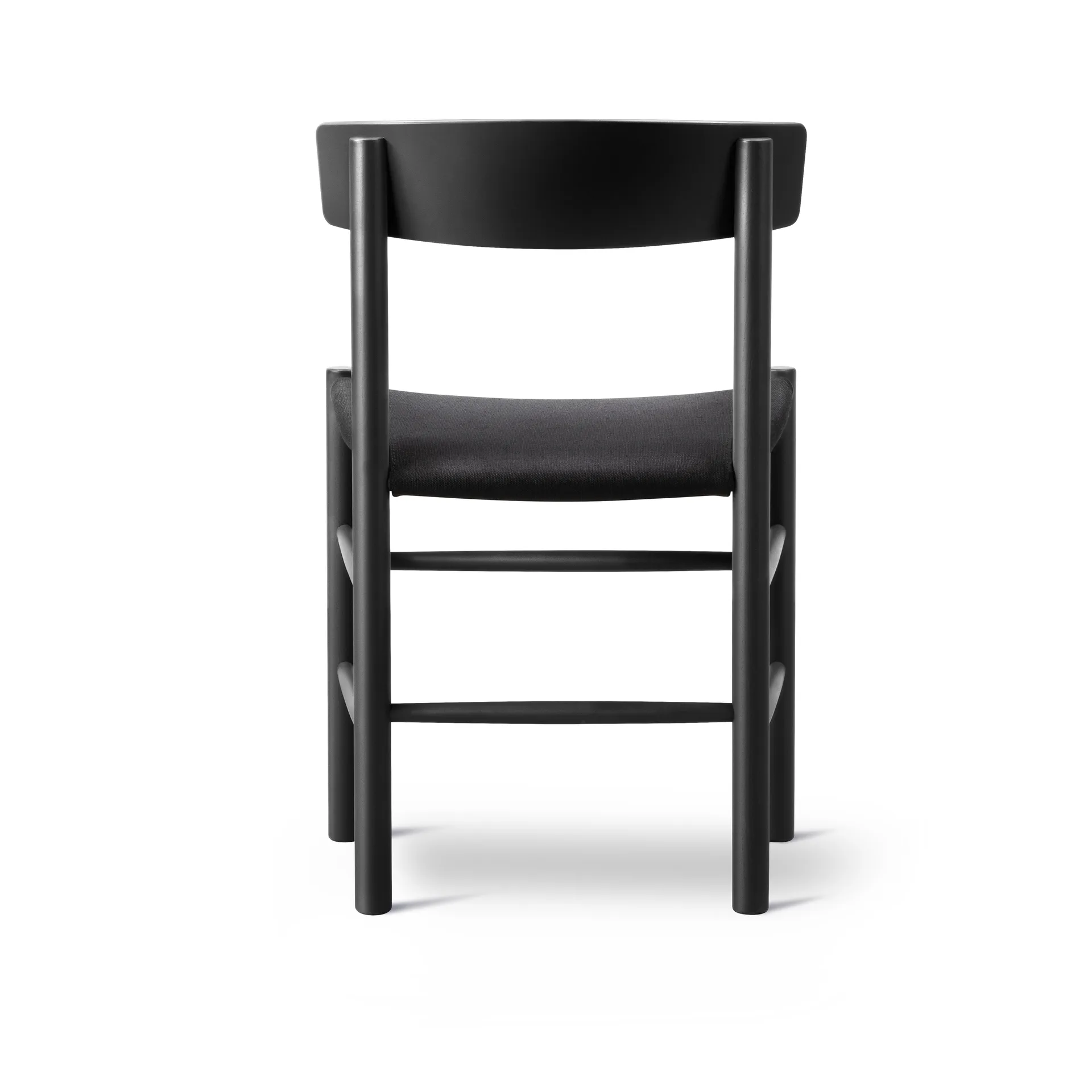 J39 chair, Black lacquered oak-black canvas Fredericia Furniture