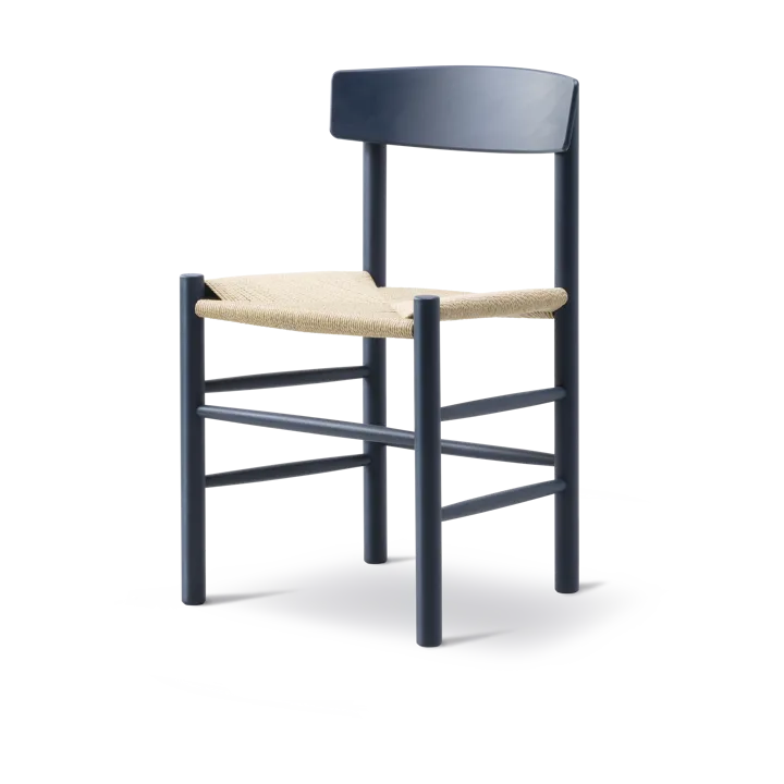 J39 chair - Indigo blue-braided natural - Fredericia Furniture