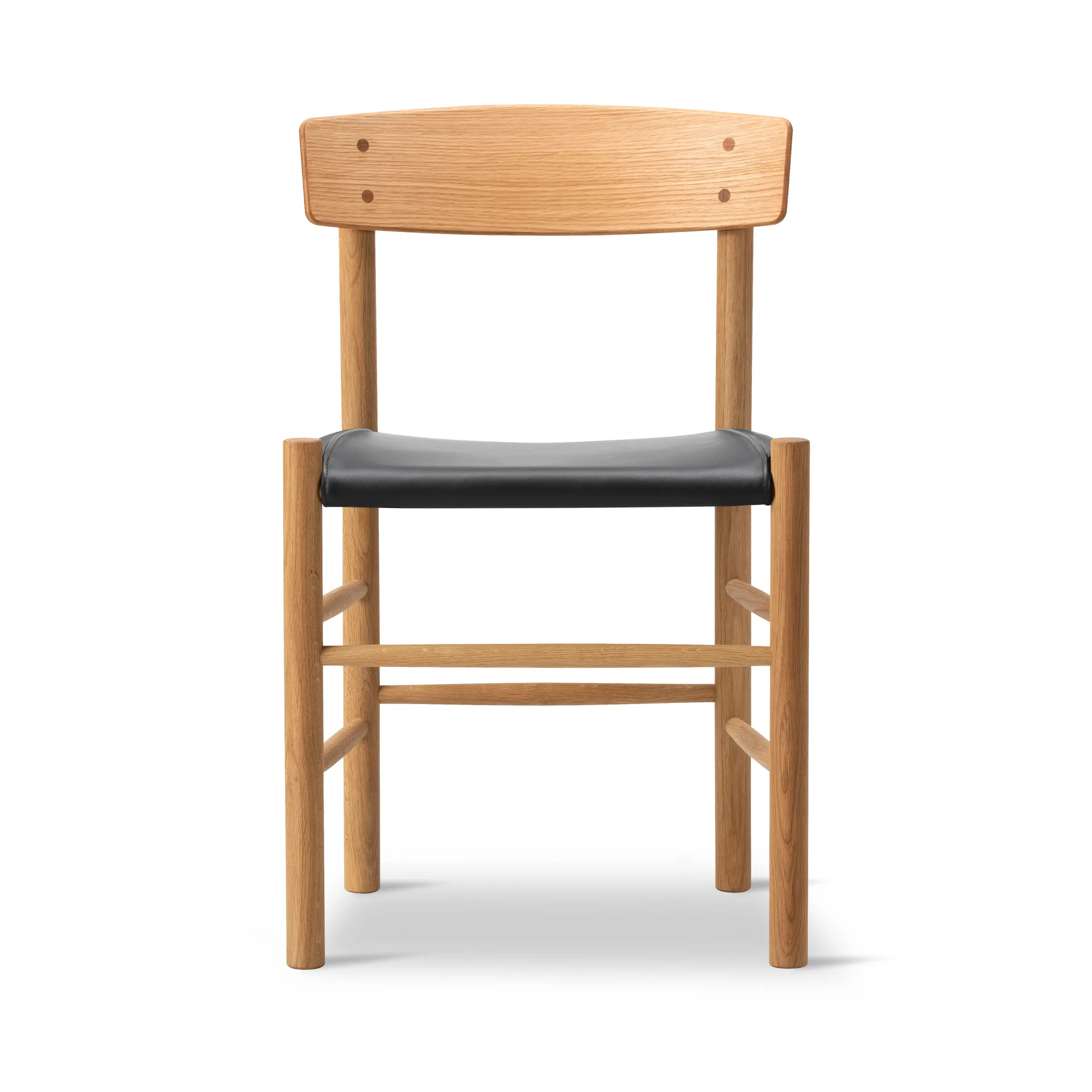 J39 chair, Oiled oak-leather Omni 301 Black Fredericia Furniture