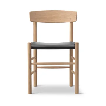 J39 chair - Soaped oak-leather Omni 301 Black - Fredericia Furniture
