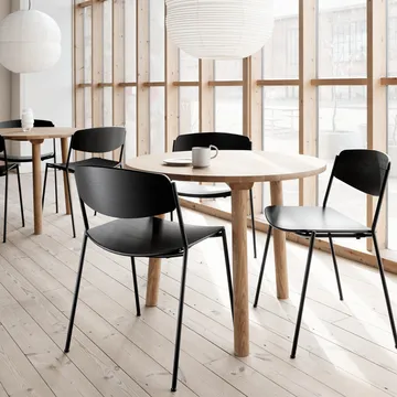 Lynderup 3080 chair - Black ash-black steel frame - Fredericia Furniture