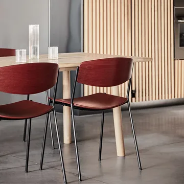 Lynderup 3080 chair - Black ash-black steel frame - Fredericia Furniture