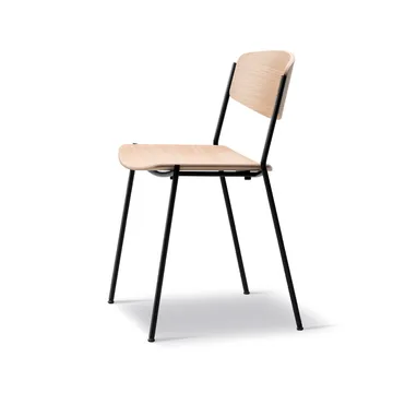 Lynderup 3080 chair - Lacquered oak-black steel frame - Fredericia Furniture