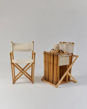 MK16 Folding Chair chair - Off white-lightly oiled oak - Fredericia Furniture