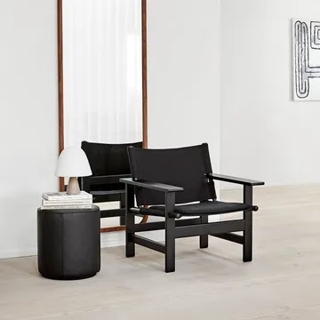 Mono seat pouf - Grand linen beige-Ø55 cm - Fredericia Furniture