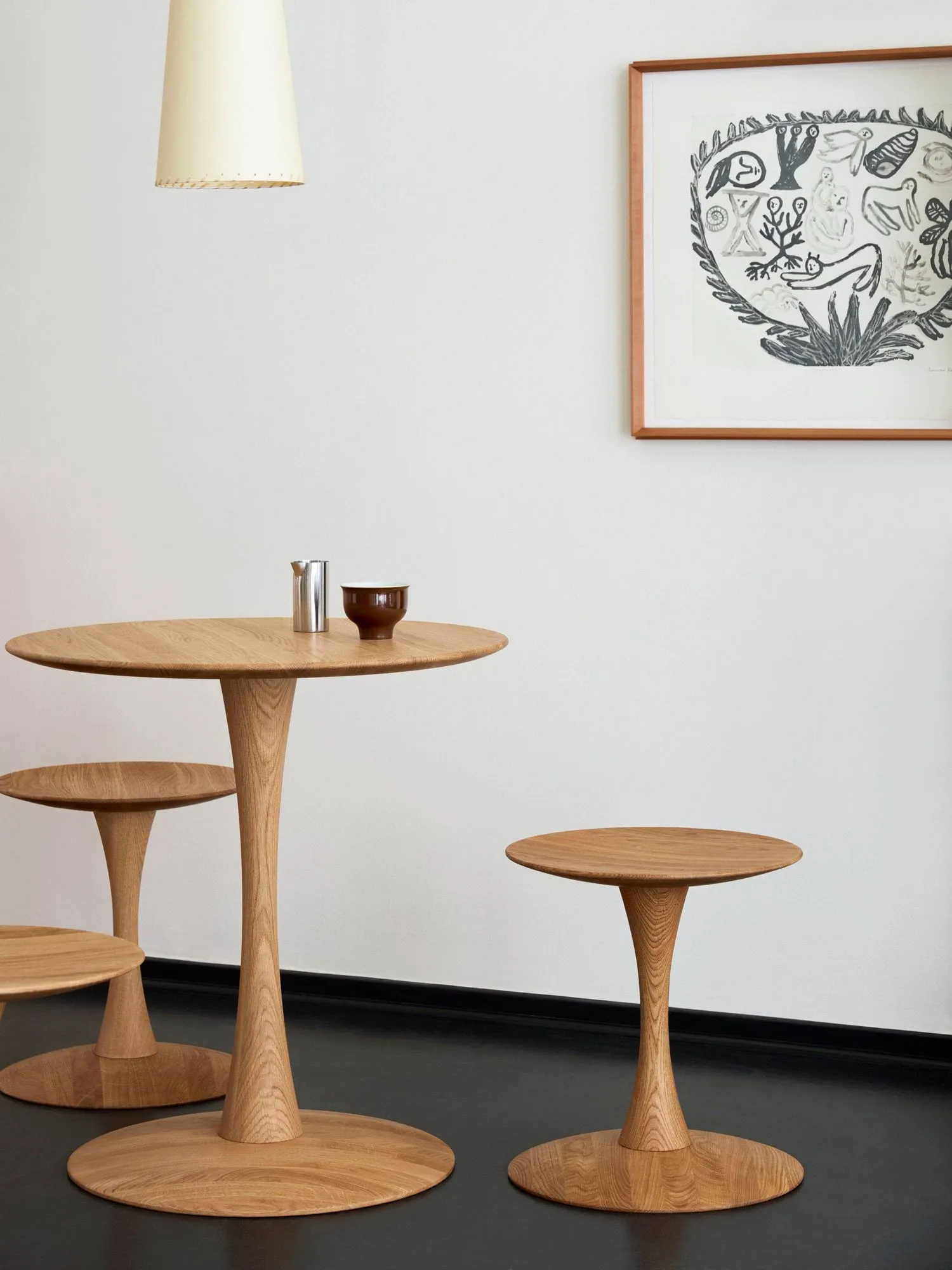 ND105 Trisse round stool, Smoked oiled oak, Ø40x46 cm Fredericia Furniture