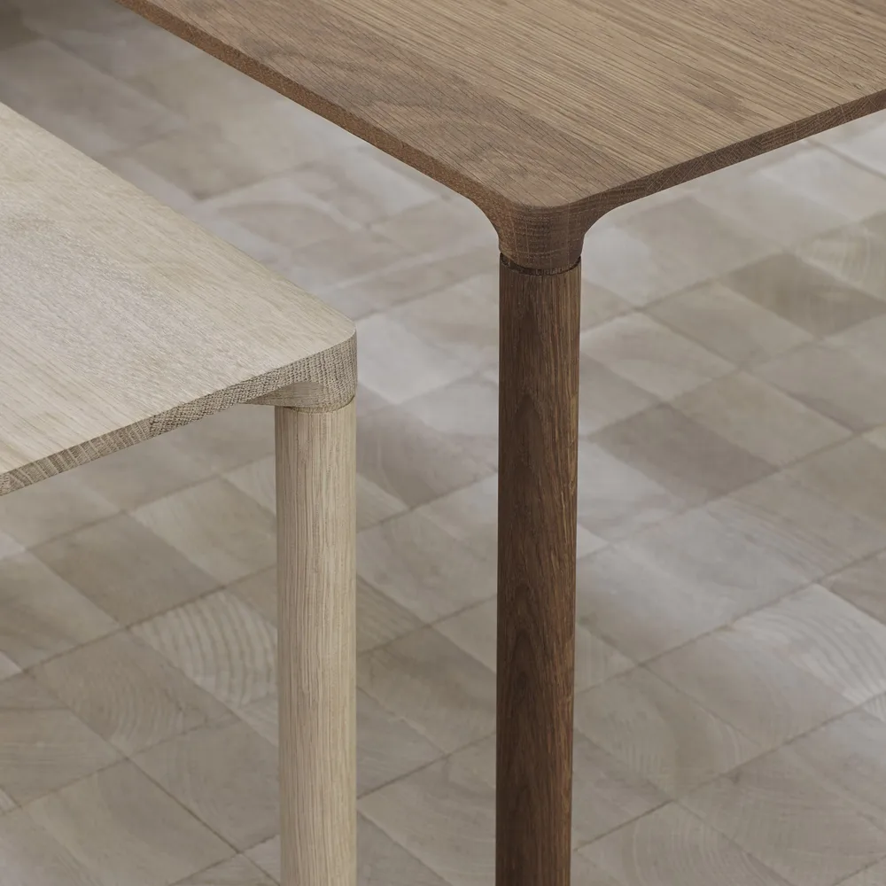 Piloti 6705 side table, Smoked oak-height 35 cm Fredericia Furniture
