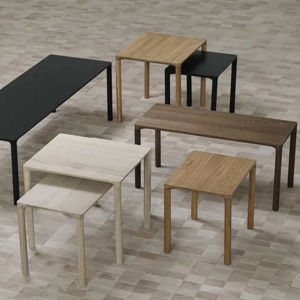 Piloti 6705 side table, Smoked oak-height 35 cm Fredericia Furniture