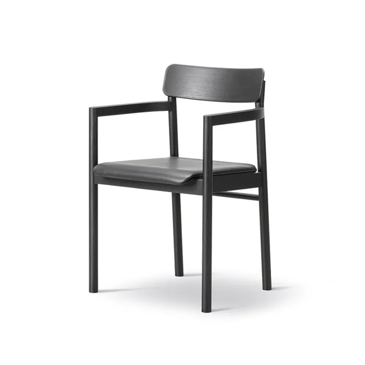 Post 3445 armchair - Black lacquered oak - Fredericia Furniture