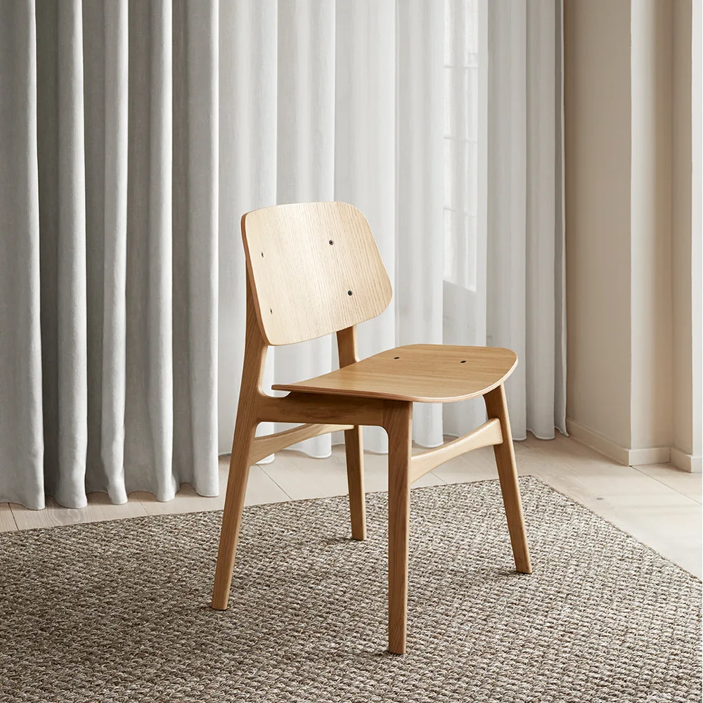 Søborg wood chair, Clear lacquered oak Fredericia Furniture