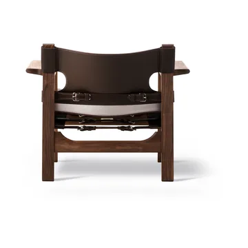The Spanish armchair - Leather dark brown-oiled walnut - Fredericia Furniture