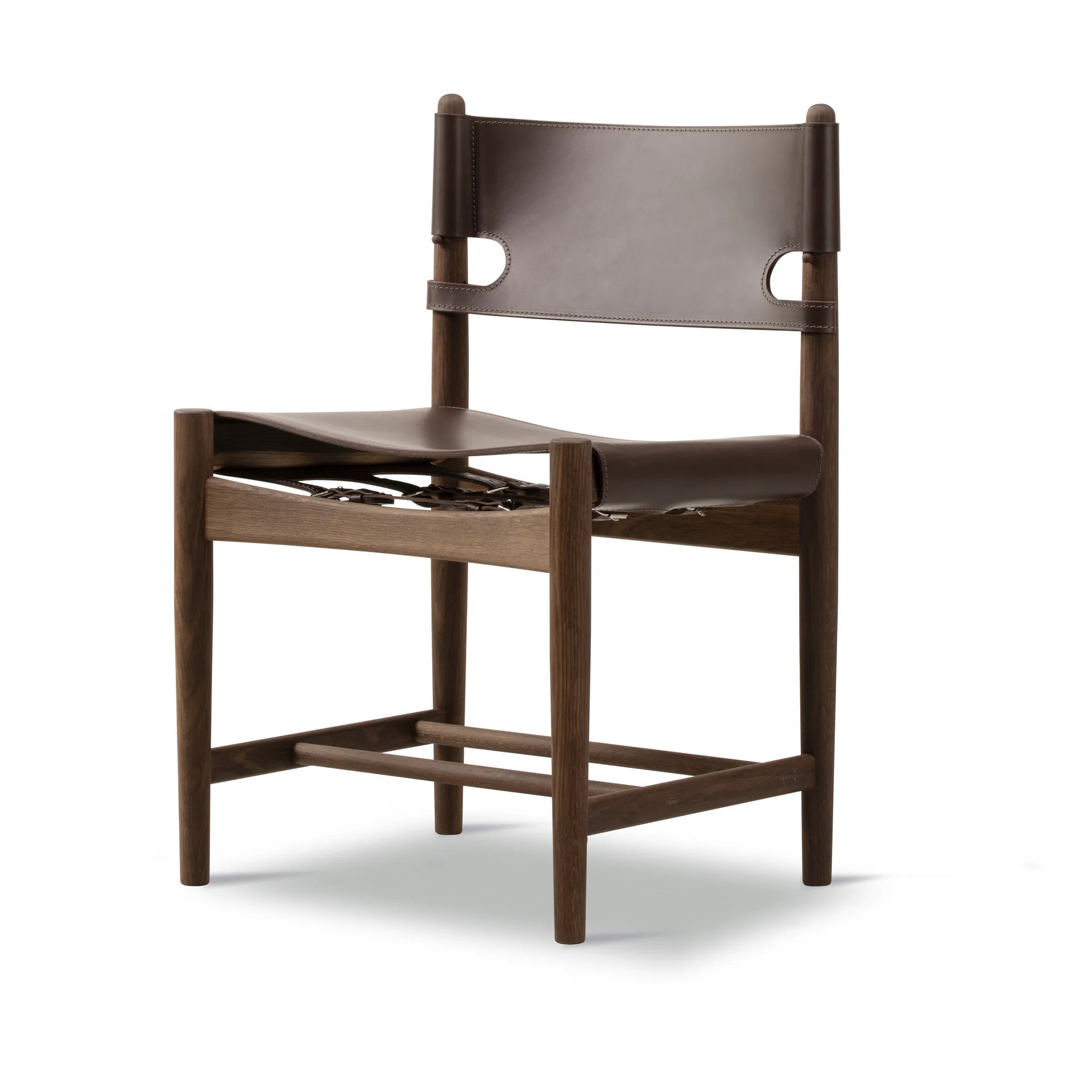 The Spanish Dining Chair, Leather dark brown-smoked oak Fredericia Furniture