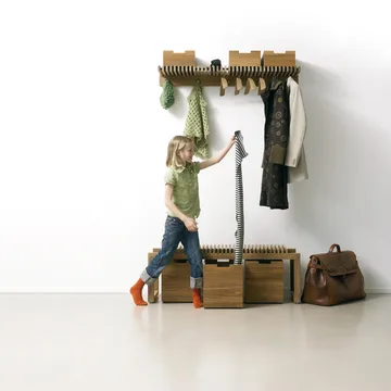 Cutter Wardrobe coat rack with shelf - Teak - Fritz Hansen