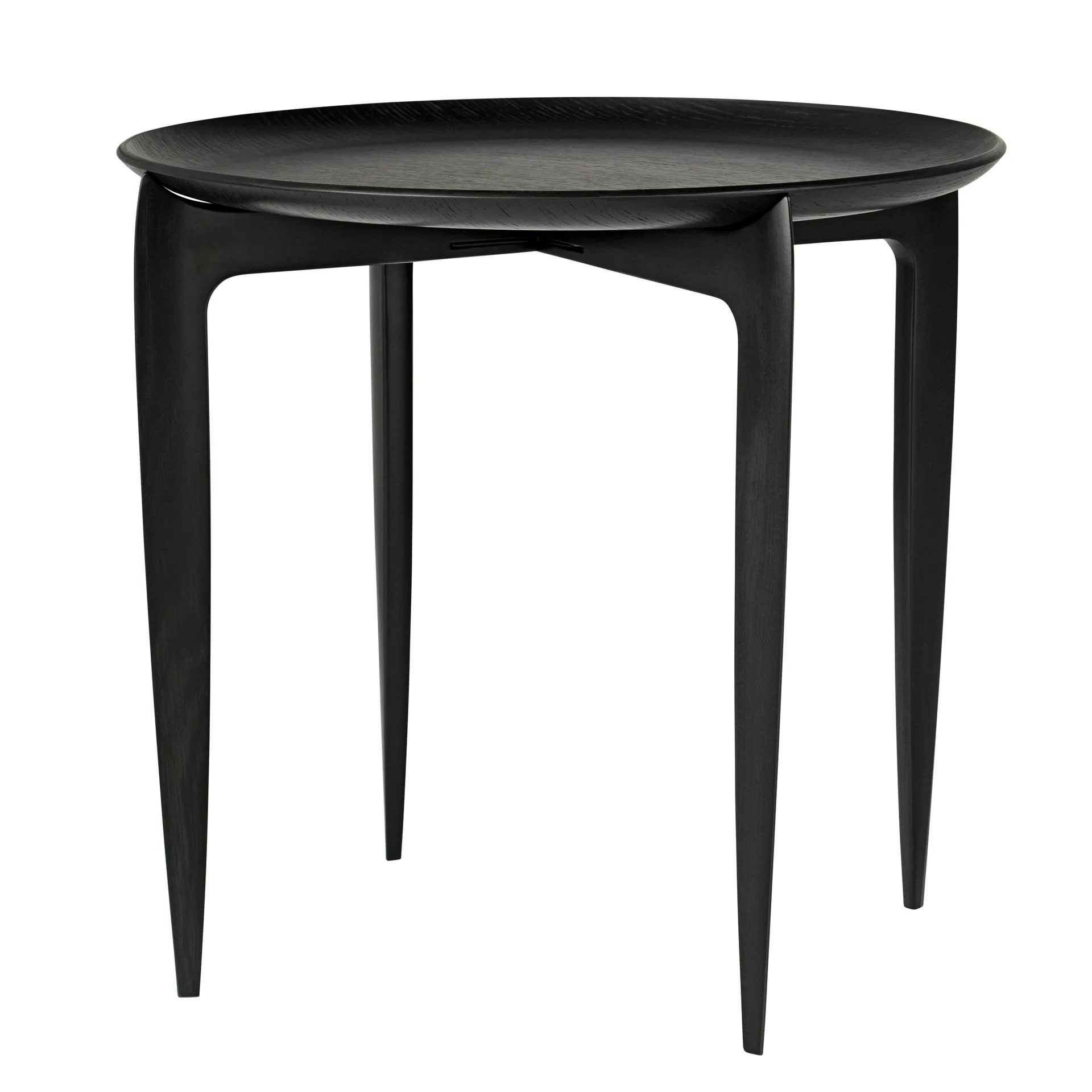 Foldable Tray Table Ø 45 cm, Black Fritz Hansen