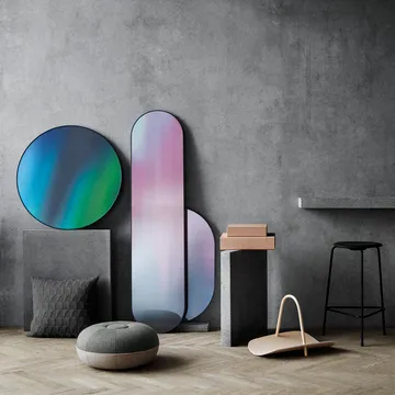 Studio Roso mirror round - Green - Fritz Hansen