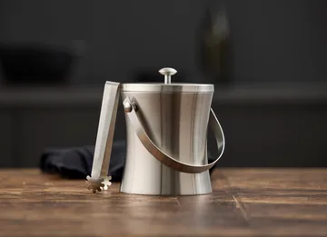 Function ice bucket with tongs - Stainless steel - Funktion