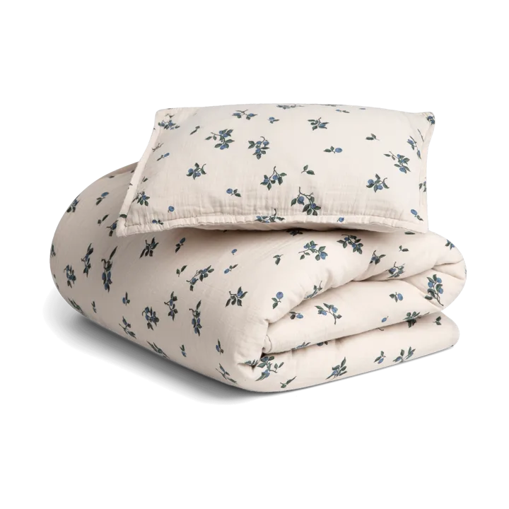 Blueberry Muslin bed set junior - 100x130 cm/35x55 cm - Garbo&Friends