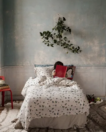 Blueberry muslin duvet cover - 140x200 cm - Garbo&Friends