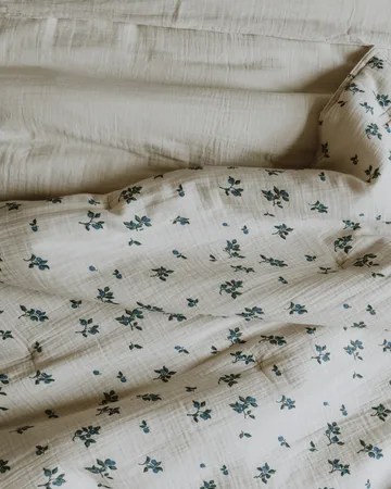 Blueberry muslin duvet cover - 140x200 cm - Garbo&Friends