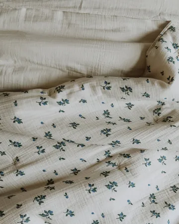 Blueberry muslin duvet cover - 150x210 cm - Garbo&Friends