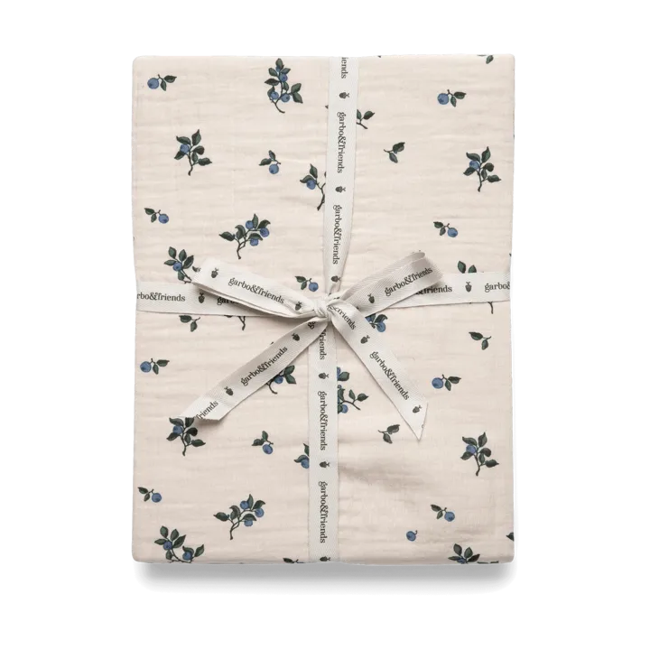 Blueberry Muslin fitted sheet - 60x120x20 cm - Garbo&Friends