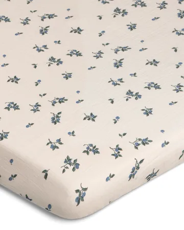 Blueberry Muslin fitted sheet - 70x140x20 cm - Garbo&Friends