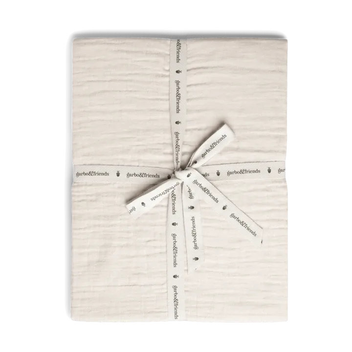 Eggshell Muslin fitted sheet - 140x200x30 cm - Garbo&Friends