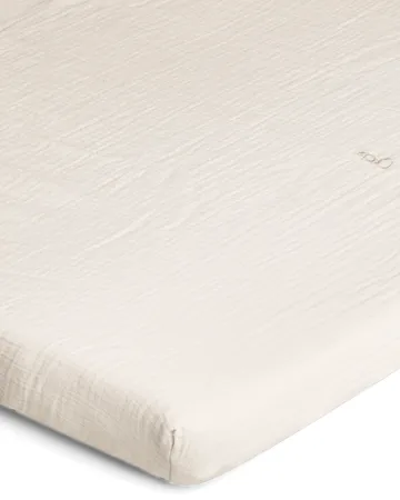 Eggshell Muslin fitted sheet - 140x200x30 cm - Garbo&Friends